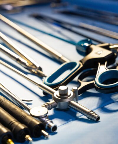 Specialized,Surgical,Instruments,And,Medical,Valves,On,Sterile,Drape.,Focus Specialized,Surgical,Instruments,And,Medical,Valves,On,Sterile,Drape.,Focus
